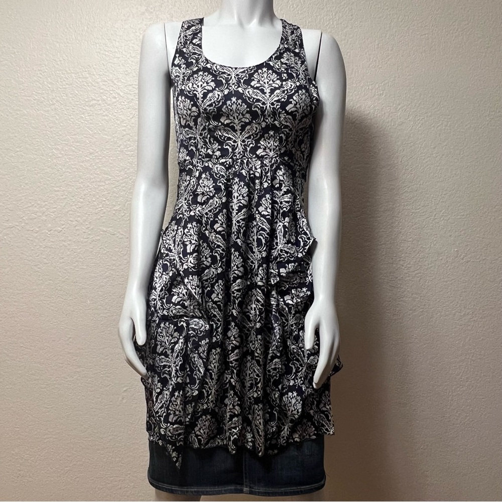 Anthropologie Lili’s Closet Blue Azar Racerback Sleeveless Ruffle Dress - Picture 3 of 14